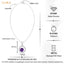 Silver Romina Purple Pendant with Chain