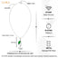 Silver Cosima Green Pendant with Chain