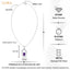 Silver Asti Purple Pendant with Chain