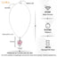 Silver Cimone Pink Heart Pendant with Chain