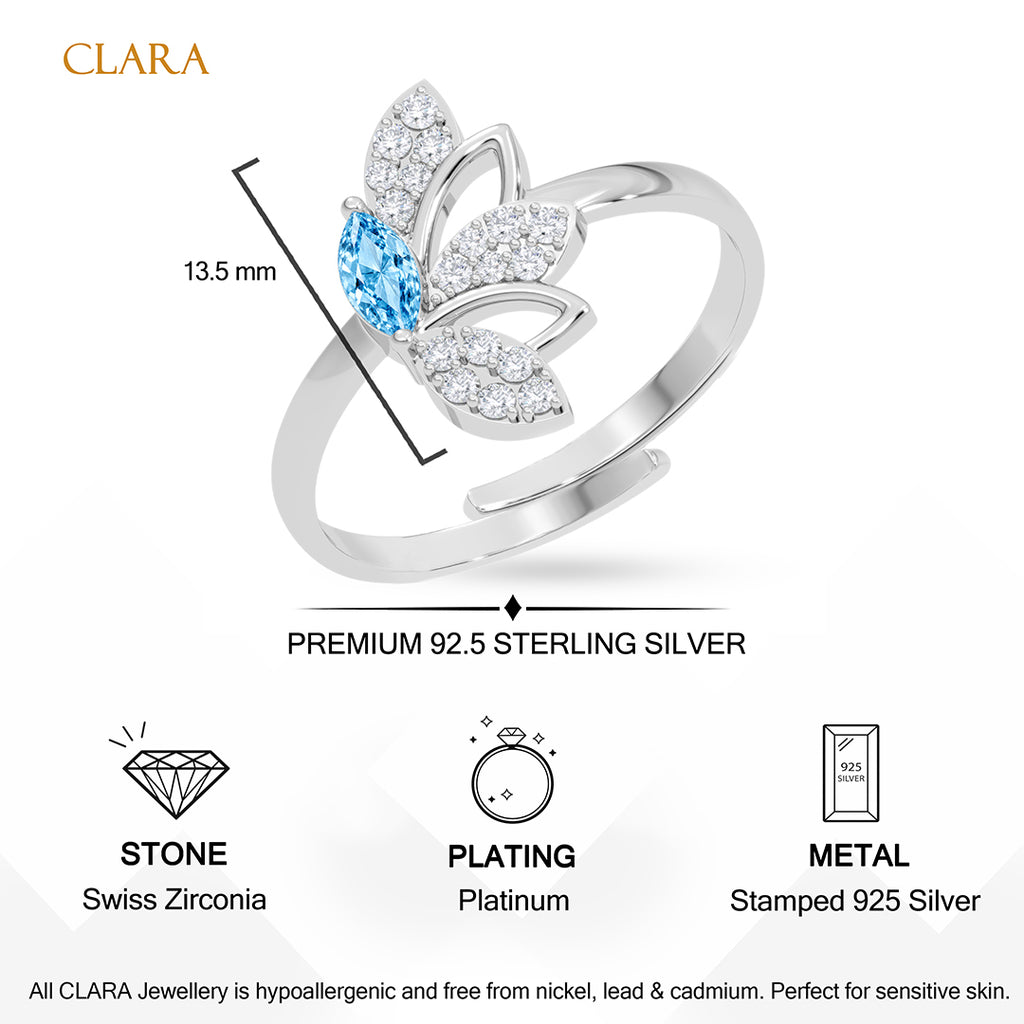 Silver Santorini Butterfly Ring