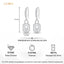 Silver Lock Drop Earrings