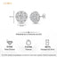Silver Hemisphere Stud Earrings