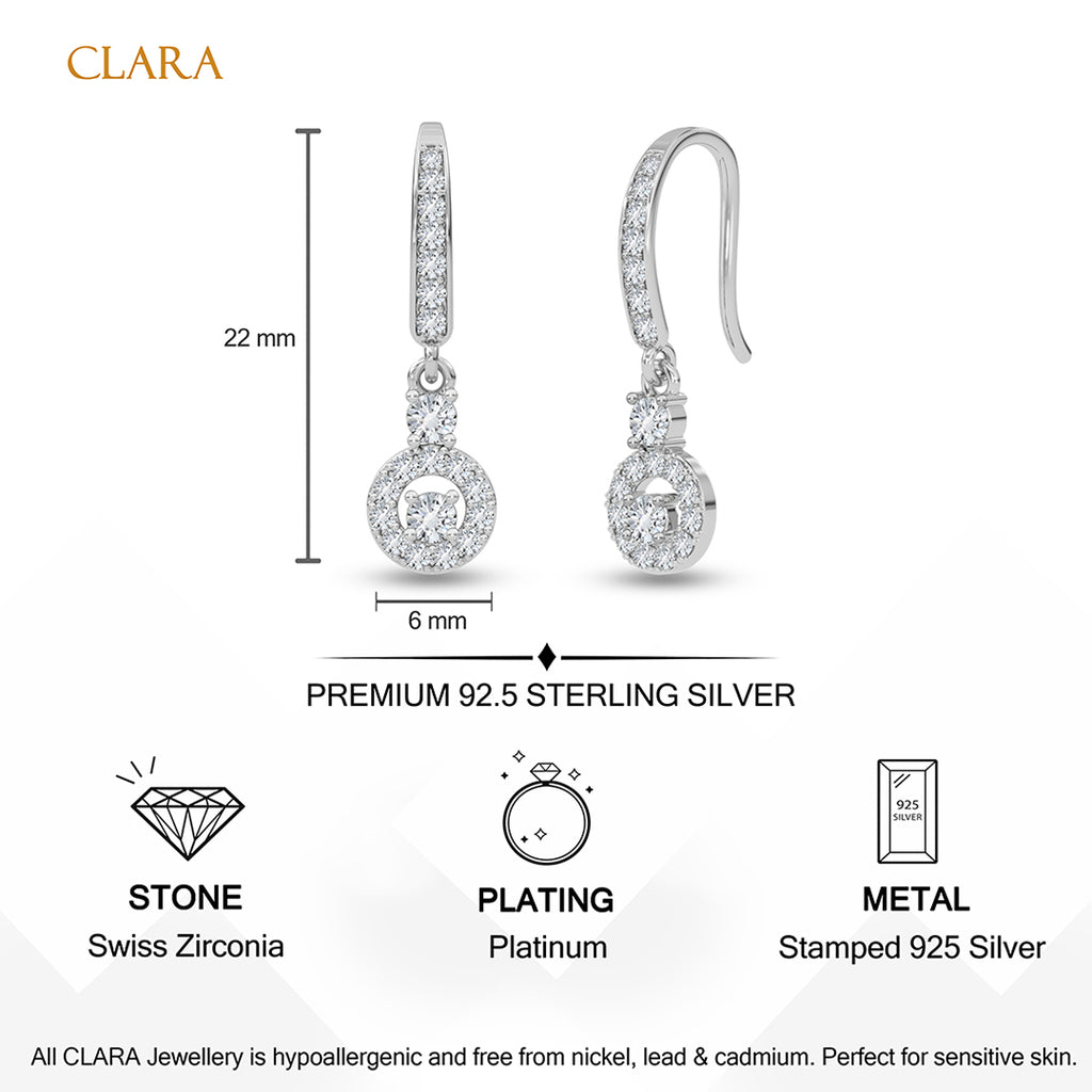 Silver Fina Drop Earrings