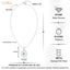 Silver Rici Sky Blue Pendant with Chain