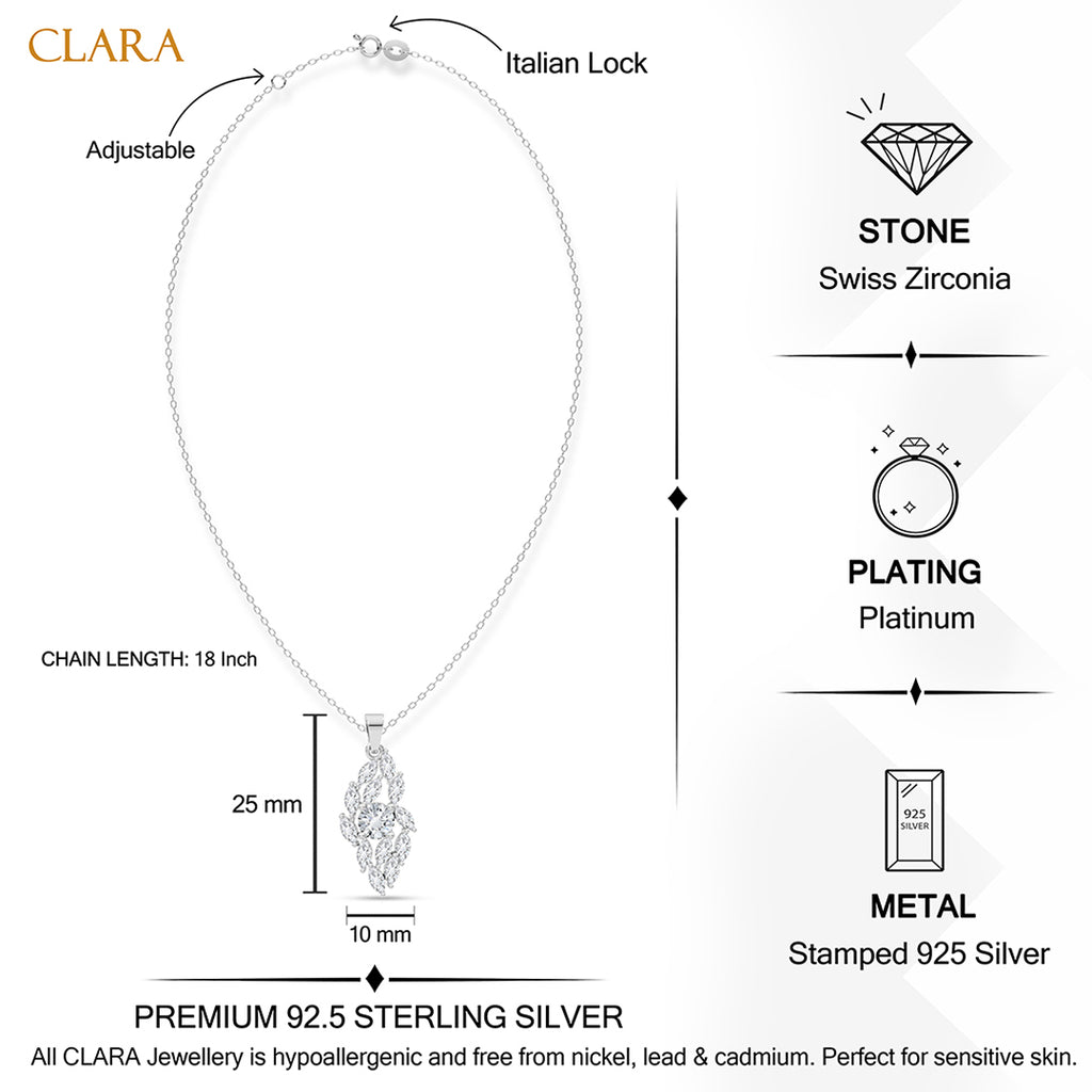 Silver Liona Pendant with Chain