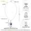 Silver Sienna Purple Pendant with Chain