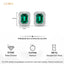 Silver Chloe Green Stud Earrings
