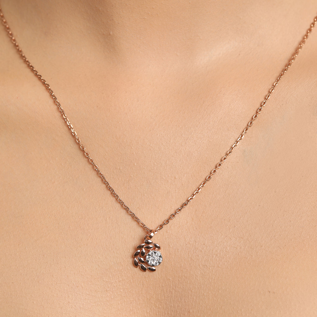 CLARA 925 Sterling Silver Jazz Pendant Chain Necklace 