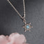 CLARA 925 Sterling Silver Snowflake Pendant Chain Necklace 