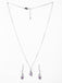 CLARA 925 Sterling Silver Pink Solitaire Pendant Earring Chain Jewellery Set 