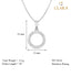 CLARA 925 Sterling Silver Circle of Life Pendant Chain Necklace 