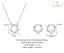 CLARA 925 Sterling Silver Jules Pendant Earring Chain Jewellery Set 