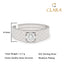 CLARA Real 925 Sterling Silver Cross Band Ring 
