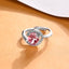 Silver Malin Pink Designer Solitaire Ring