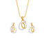CLARA 925 Sterling Silver Flavia Pendant Earring Chain Jewellery Set 