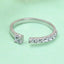 CLARA Pure 925 Sterling Silver Cute Finger Ring with Adjustable Band 