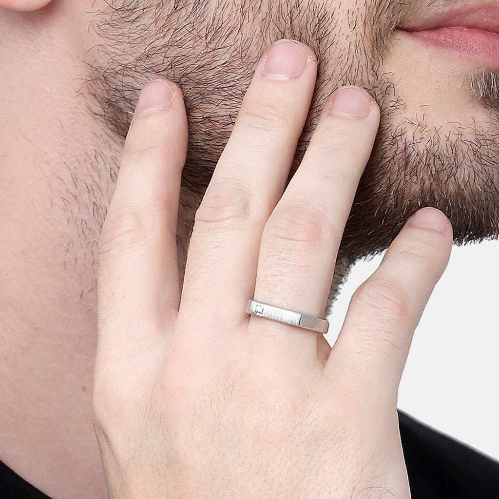 CLARA Real 925 Sterling Silver Sleek Band Ring 