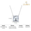 Silver Asscher Solitaire Pendant Chain