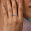 Silver Vera Minimal Green Ring