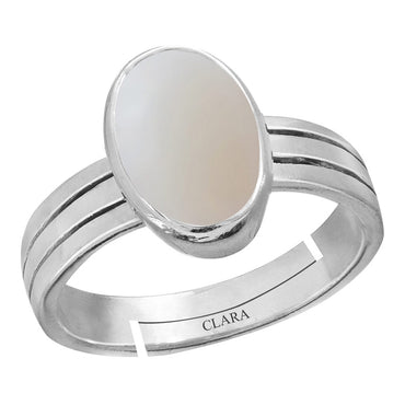 Certified Opal 7.5cts or 8.25ratti 92.5 Sterling Silver Adjustable Ring