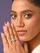 CLARA Pure 925 Sterling Silver Solitaire Wedding Finger Ring with Adjustable Band 