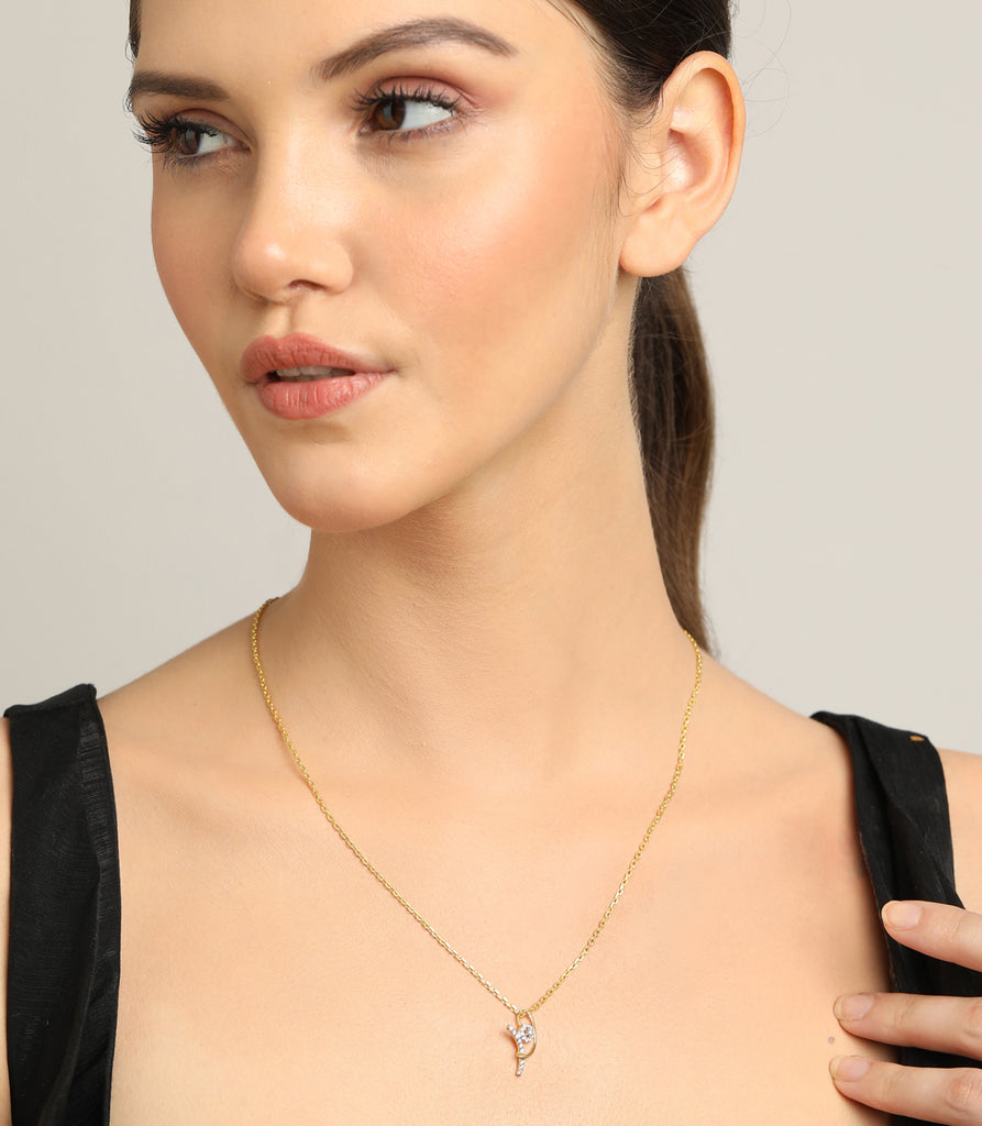CLARA 925 Sterling Silver Zion Pendant Chain Necklace 