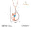 CLARA 925 Sterling Silver Heart Pendant Chain Necklace 