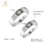 CLARA Pure 925 Sterling Silver Belt Adjustable Couple Band, Promise Rings for Lovers