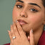 Silver Uberta Real Pearl Size Adjustable Ring