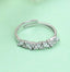 CLARA Pure 925 Sterling Silver Petite Finger Ring with Adjustable Band 