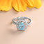 Silver Carol Blue Topaz Solitaire Ring
