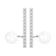 CLARA 925 Sterling Silver Pearl Ichika Earrings | Rhodium Plated, Swiss Zirconia , Screw Back | Gift for Women & Girls
