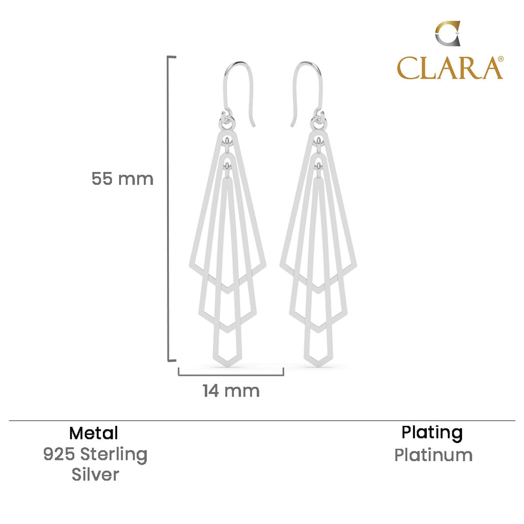 Silver Vera Geometric Earrings