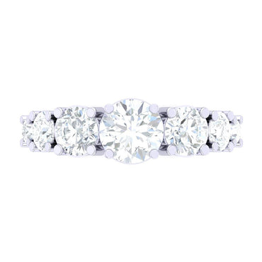 Silver Round Solitaire Ring