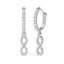 CLARA 925 Sterling Silver Infinity Hoop Bali Earrings 