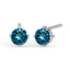 Silver Sky Blue Studs Earrings