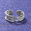 CLARA Pure 925 Sterling Silver Criss Cross Finger Ring 