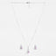 Silver Nera Pink Cushion Solitaire Jewellery Set