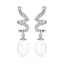 Silver Pearl Twist Earrings