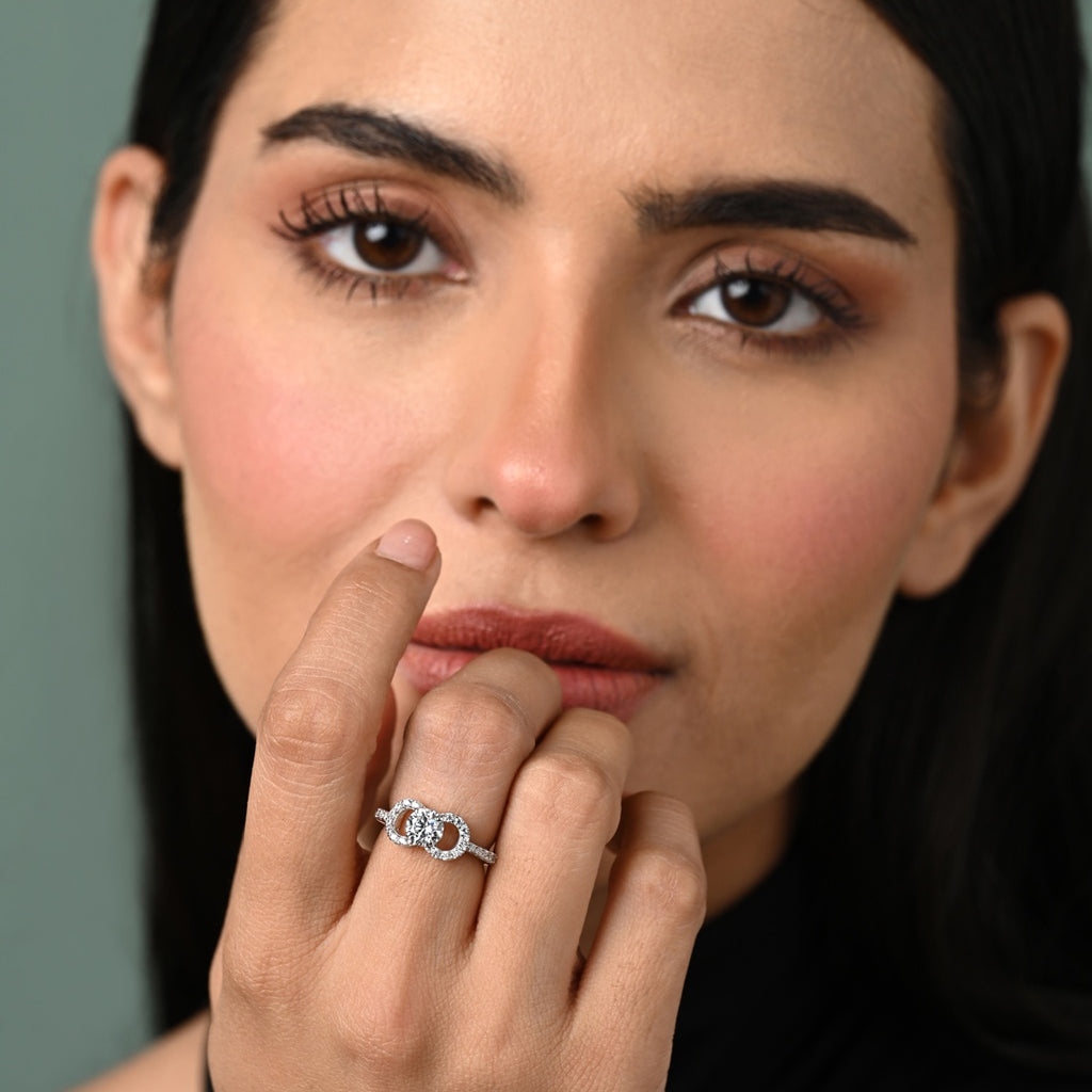 Silver Anya Solitaire Promise Ring