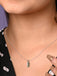 CLARA 925 Sterling Silver Reina Pendant Chain Necklace 