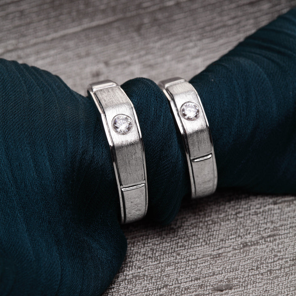 CLARA Pure 925 Sterling Silver Belt Adjustable Couple Band, Promise Rings for Lovers