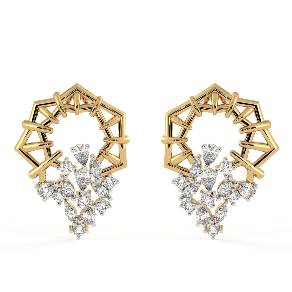 CLARA 925 Sterling Silver Alba Earrings with Screw Back 
