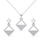 Silver Zeta Square Jewellery Set
