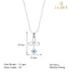 CLARA 925 Sterling Silver Evil Eye Flower Pendant Chain Necklace 