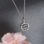 CLARA 925 Sterling Silver Evil Eye Circle Pendant Chain Necklace 