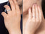 CLARA Pure 925 Sterling Silver Spade Adjustable Couple Band, Promise Rings for Lovers