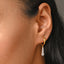 CLARA 925 Sterling Silver Graduation Hoop Bali Earrings 