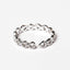 CLARA Pure 925 Sterling Silver Line of Heart Finger Ring 